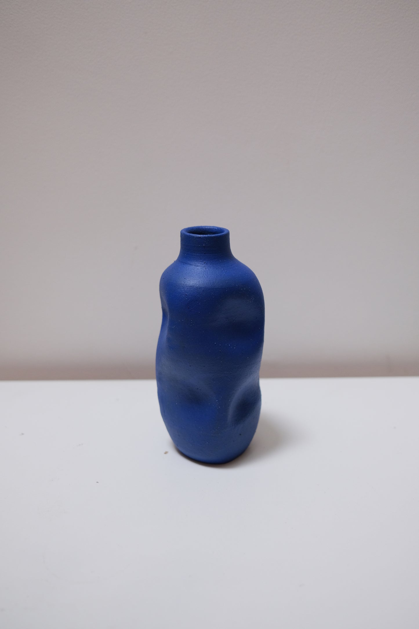 Warped Vase — Matte Cobalt Blue