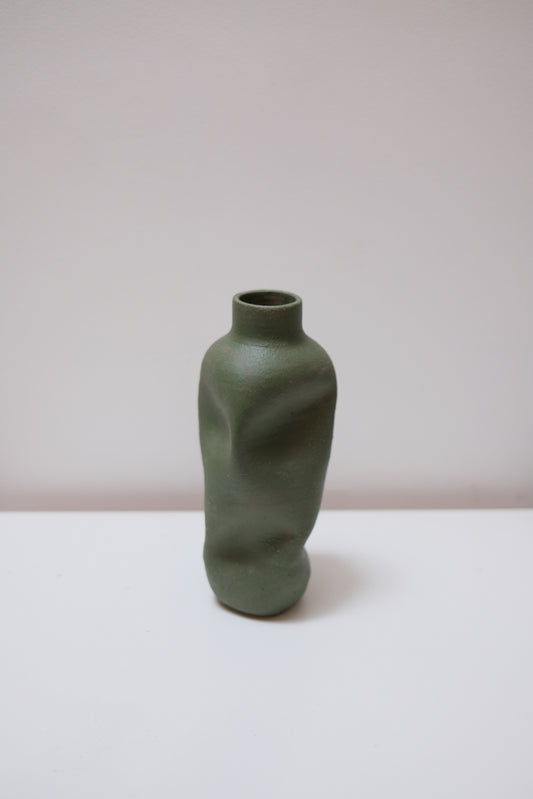 Warped Vase — Matte Roasted Pepper Green