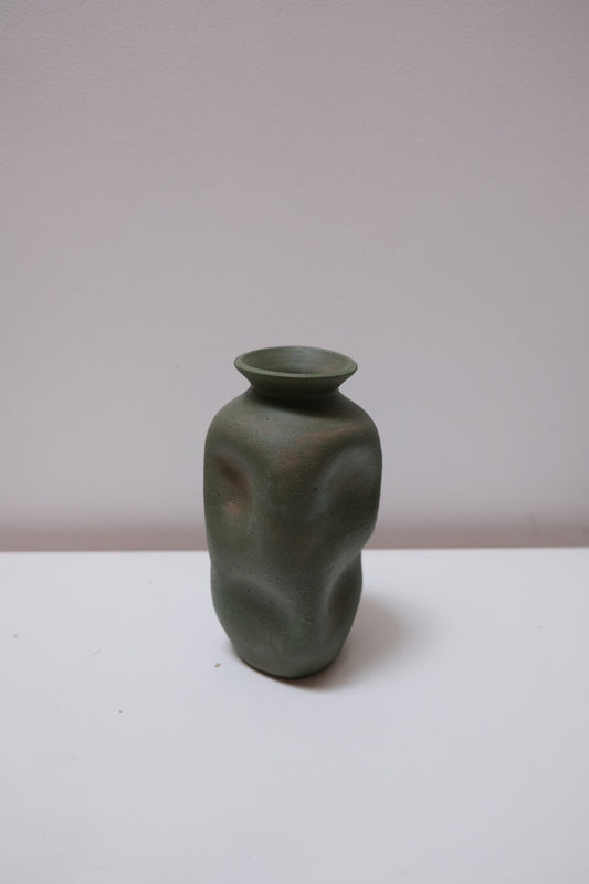 Warped Vase — Matte Roasted Pepper Green