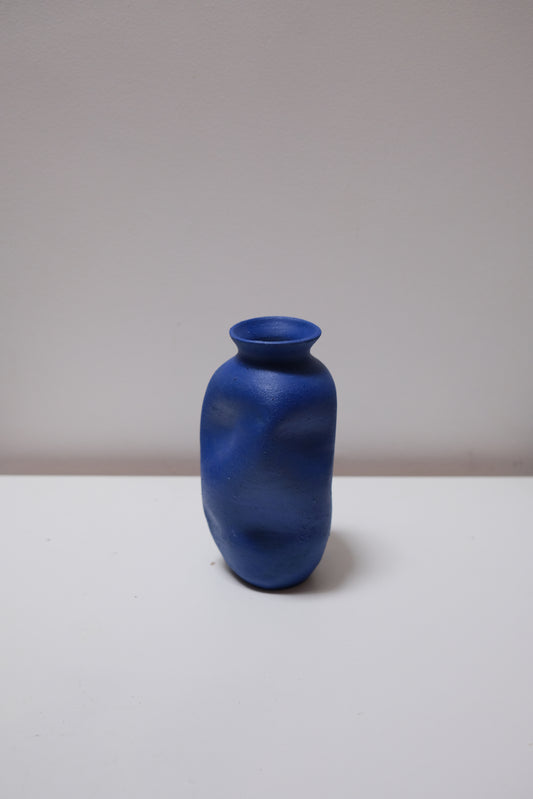 Warped Vase — Matte Cobalt Blue