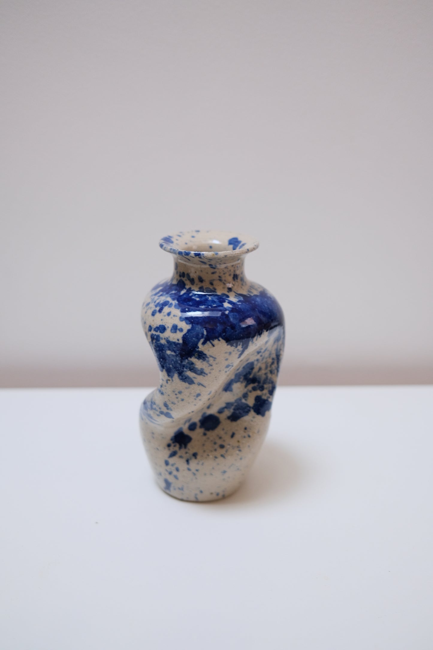 Warped Vase — Splashed Blue #2