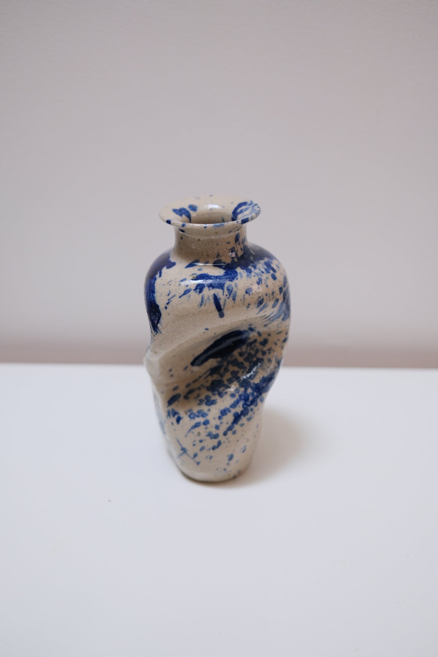 Warped Vase — Splashed Blue #2