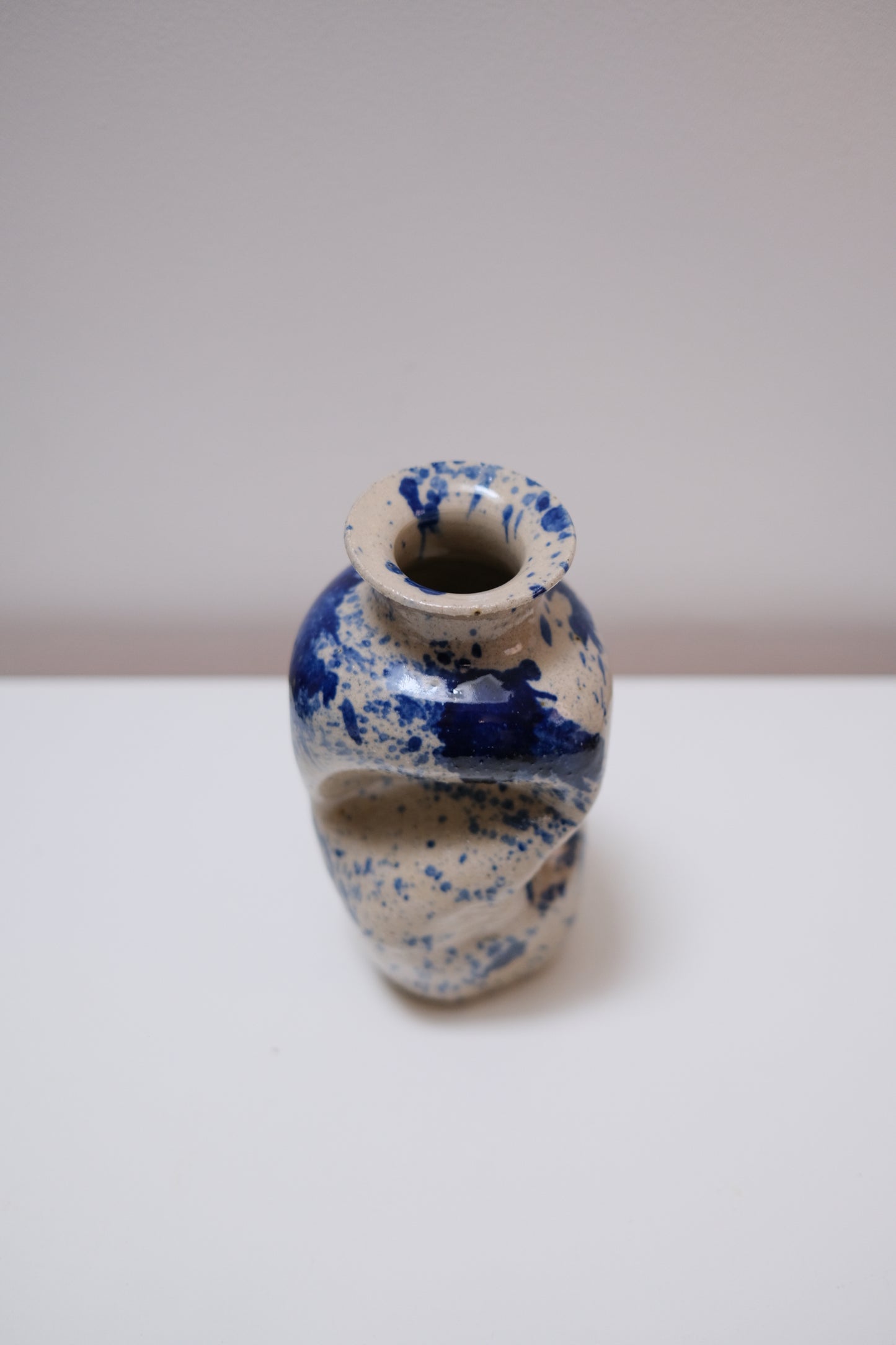 Warped Vase — Splashed Blue #2