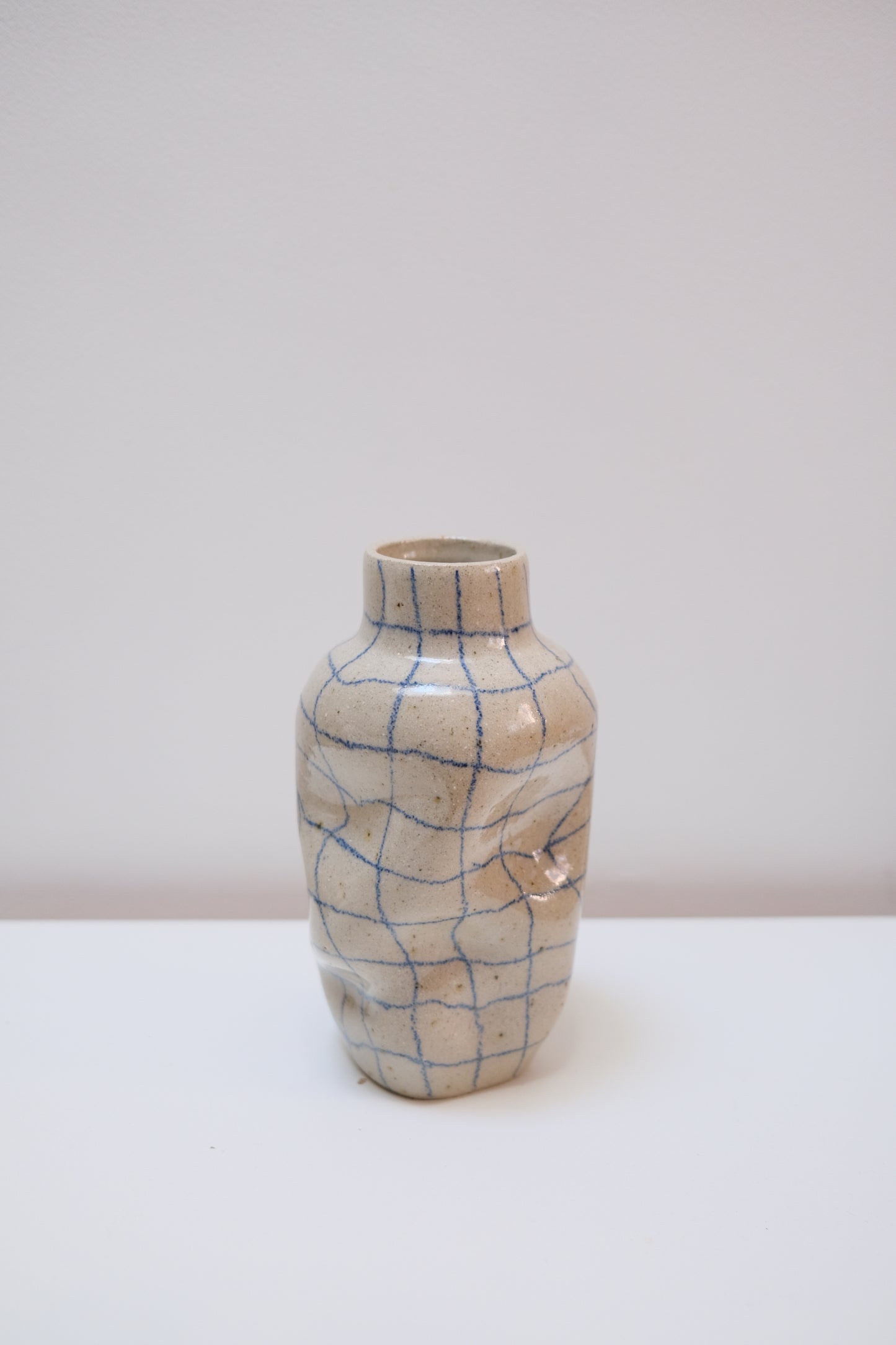 Warped Vase — Wavy Checkered #1