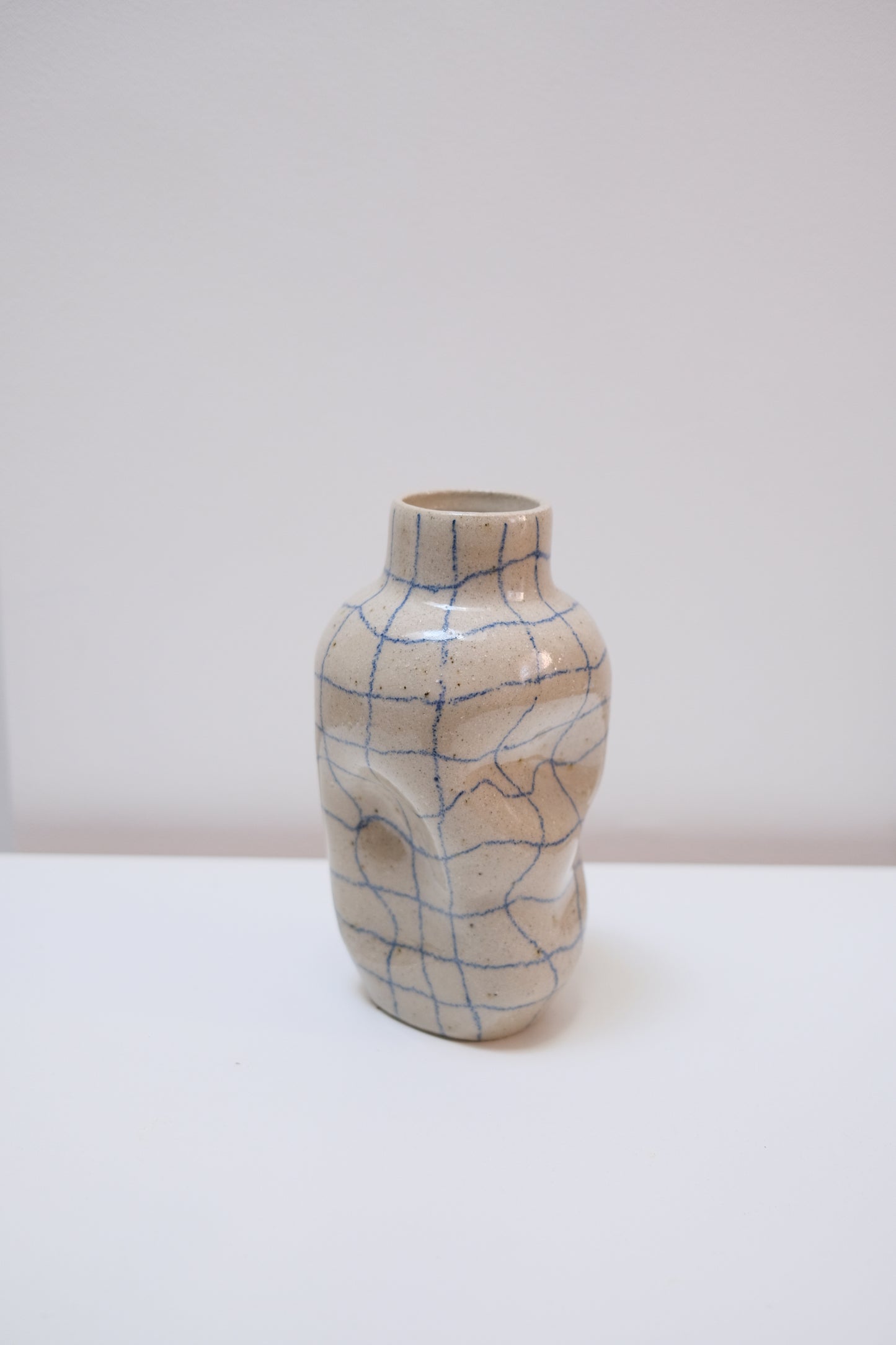 Warped Vase — Wavy Checkered #1