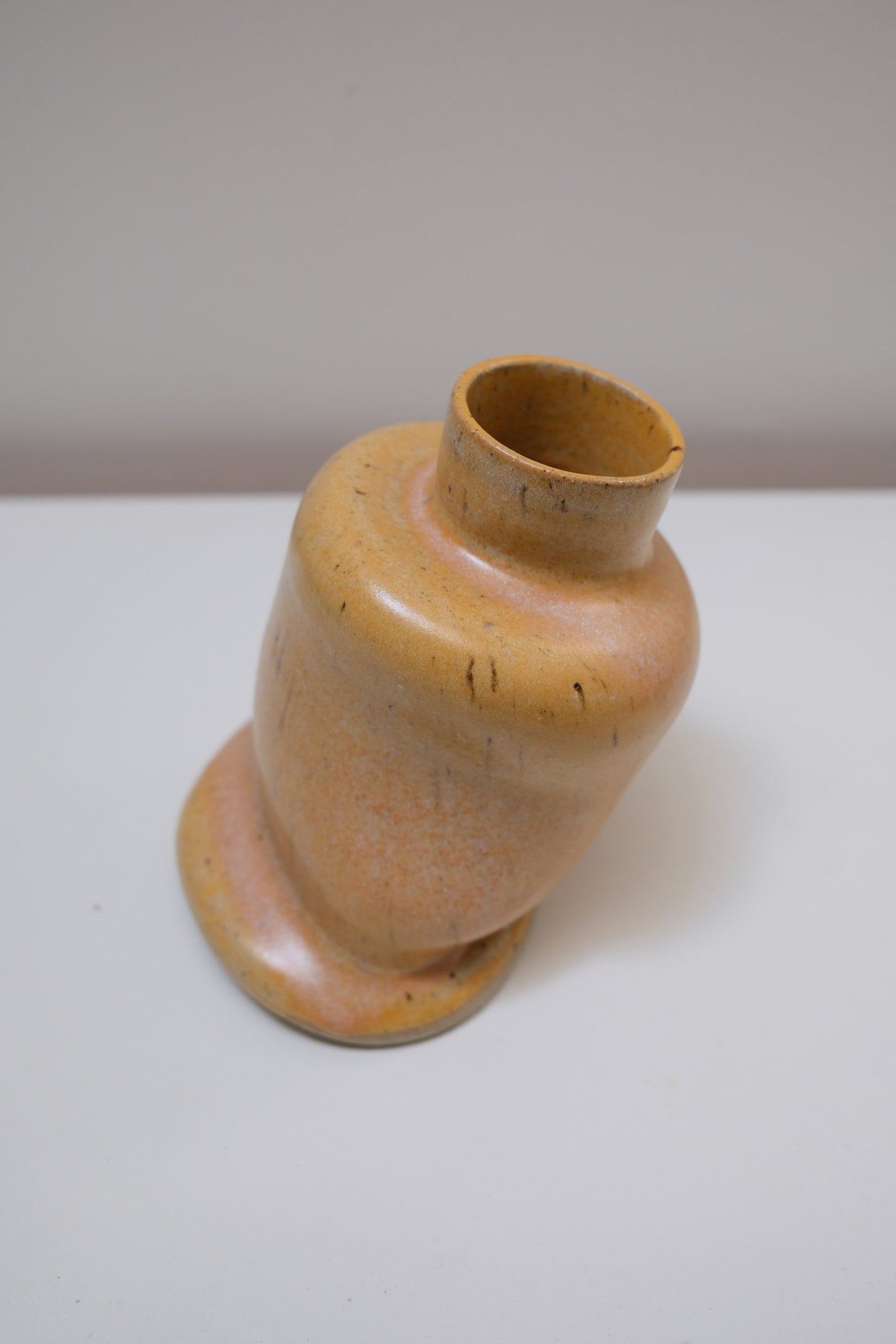 Melted Vase — Speckled Yellow