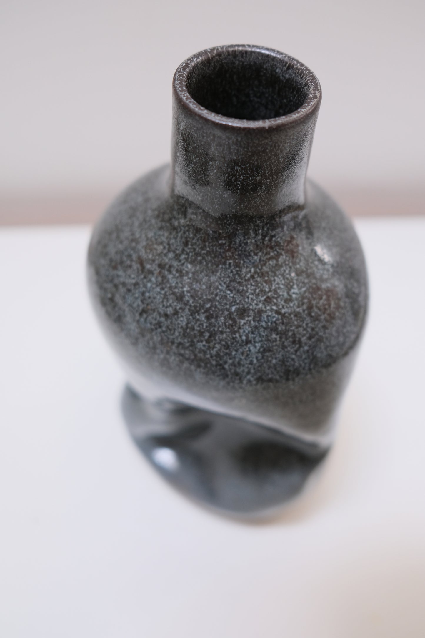 Warped Vase — Speckled Black #5